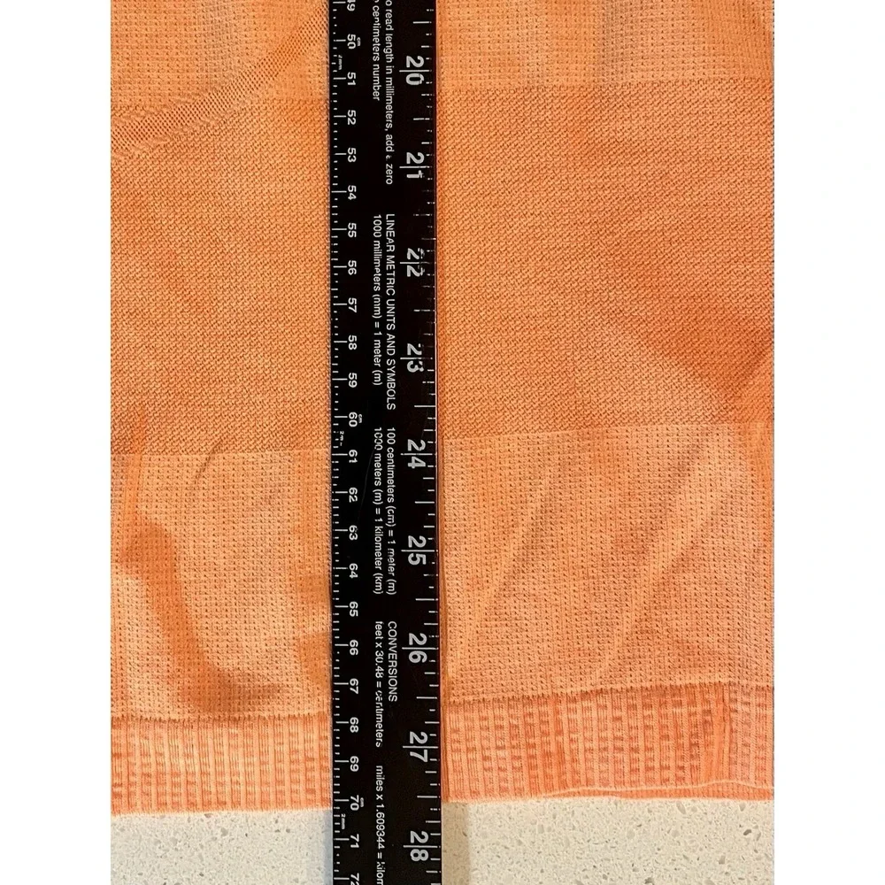 Lululemon Swiftly Tech Short Sleeve Top Orange Size 10 Seamless Athletic Running